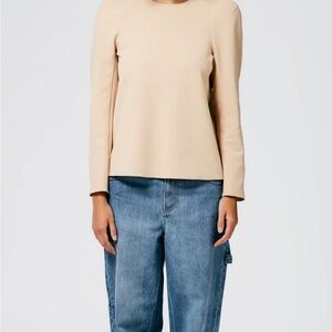 Tibi Beige Long Sleeve Top